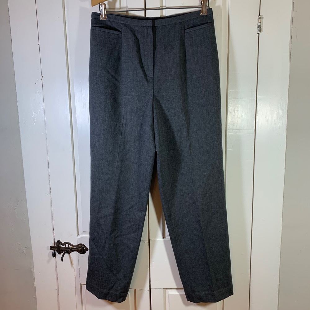 Talbots Womens Gray Wool Dress Pants 8 Stretch‎ Italy Career Office Academia